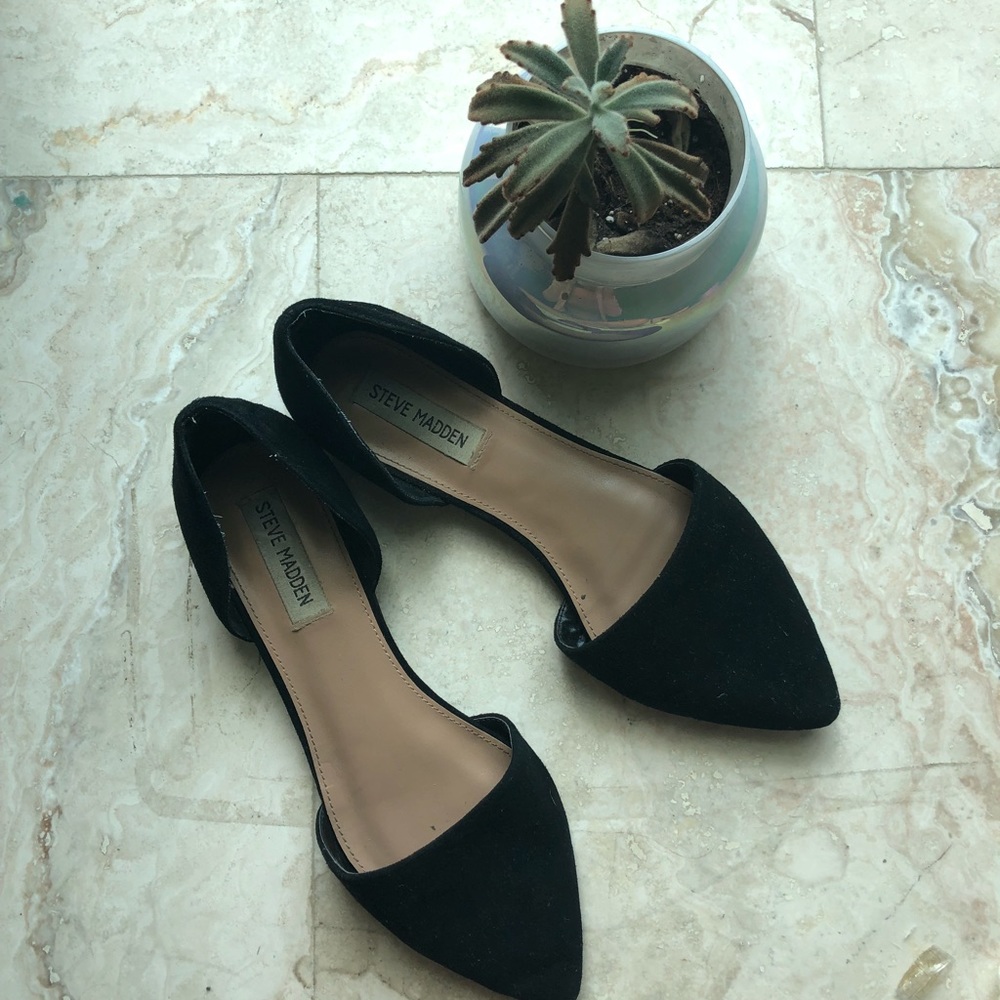 Steve Madden black business flats